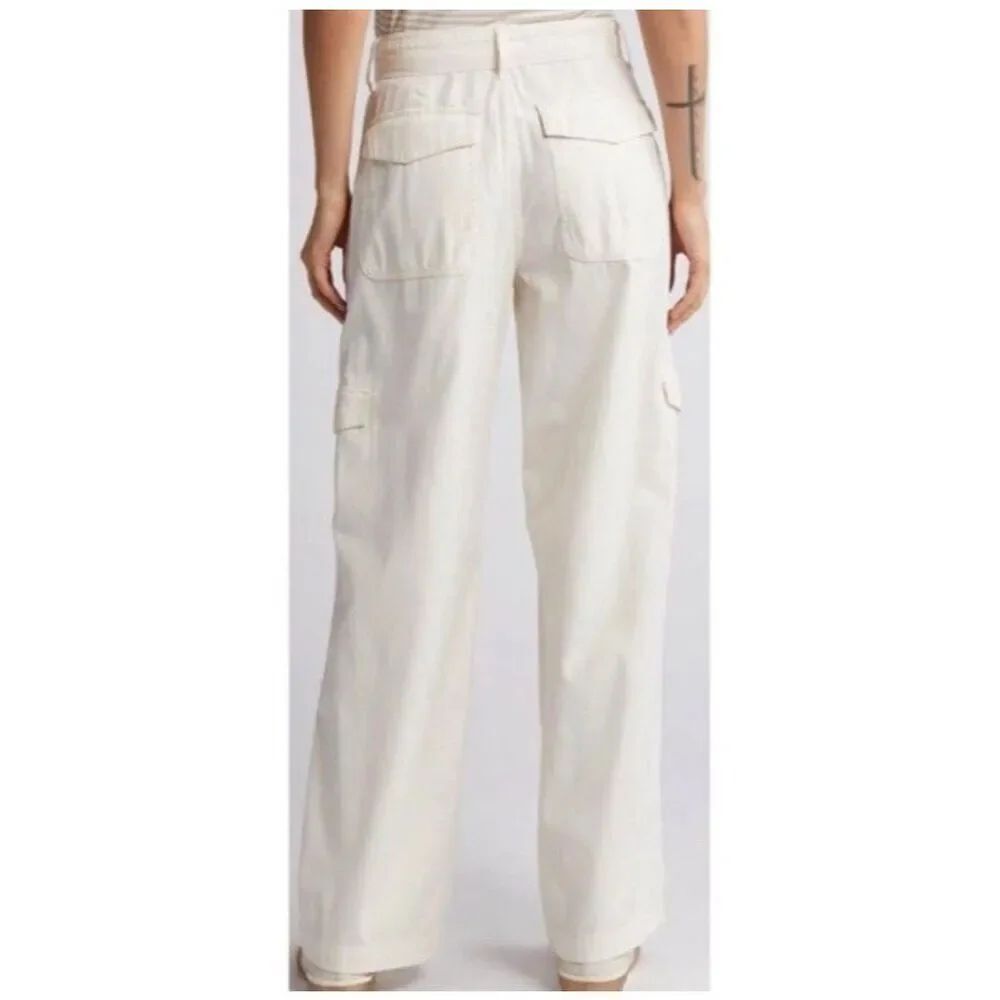 Madewell Griff wide leg cargo cream utility 31 sustainable pants - Picture 2 of 6